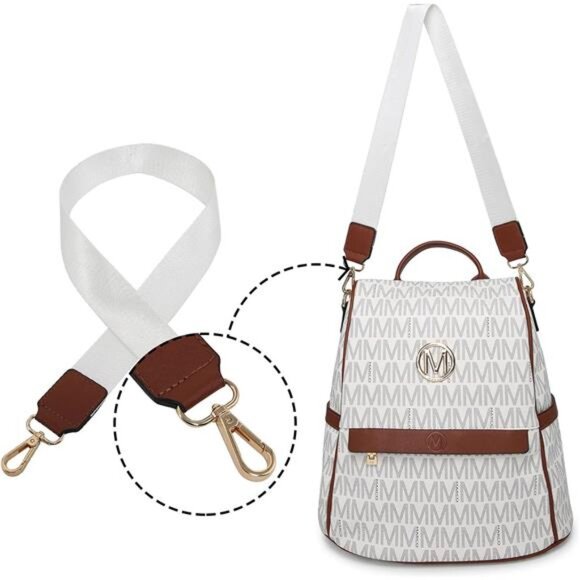 Women Fashion Backpack Purse Multi Pockets Signature Anti-Theft Rucksack Travel main image 4